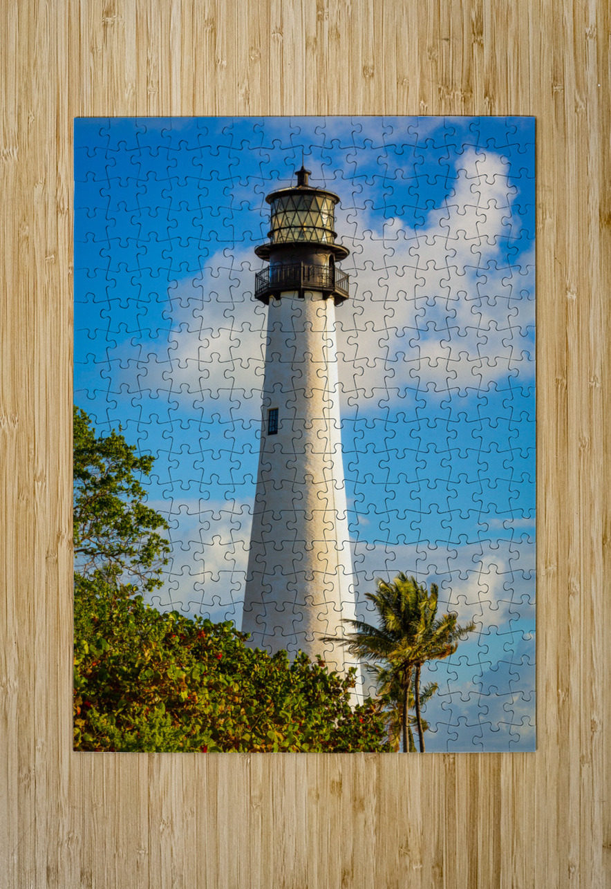 Vertical view of Cape Florida lighthouse in Bill Baggs Steve Heap Puzzle printing
