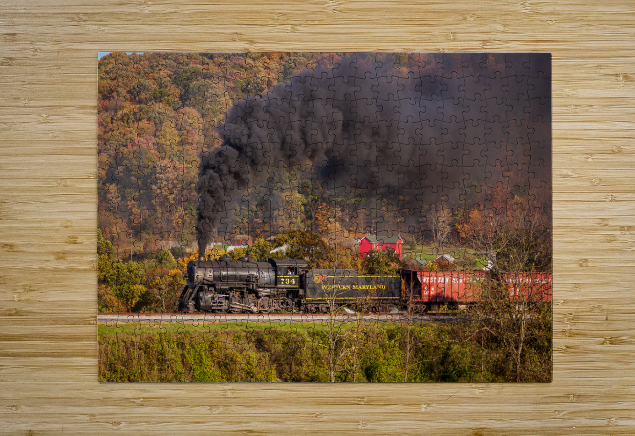 WMRR Steam train powers along railway Steve Heap Puzzle printing
