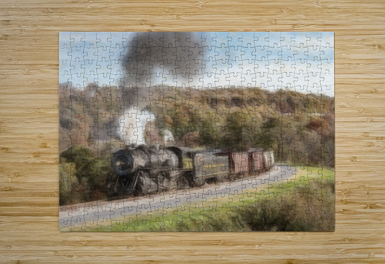 WMSR Steam train powers along railway Steve Heap Puzzle printing