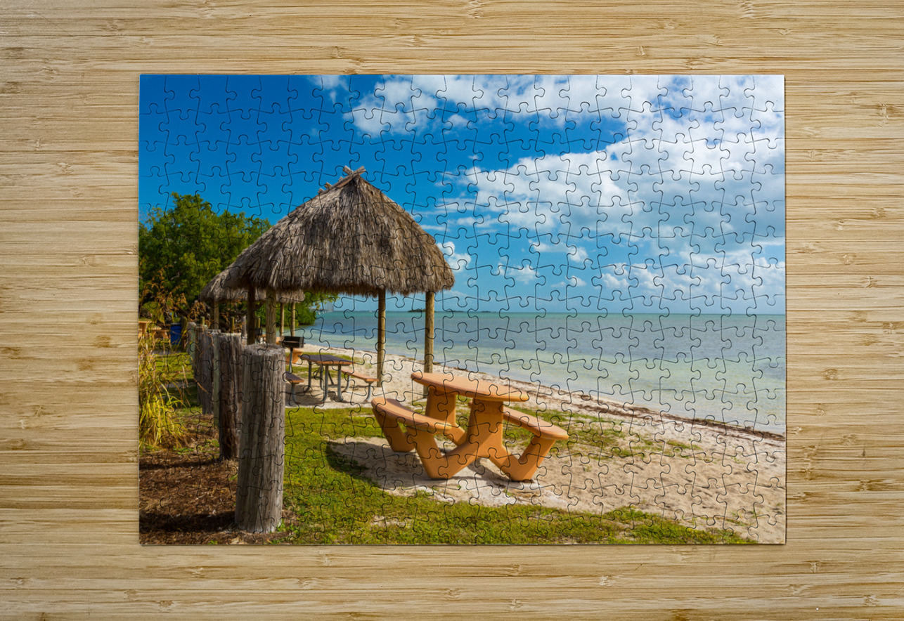 Florida Keys seven mile bridge rest area Steve Heap Puzzle printing