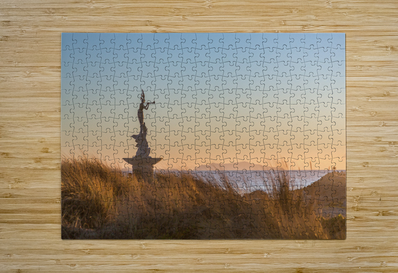 Mermaid statue entrance Ventura harbor Steve Heap Puzzle printing