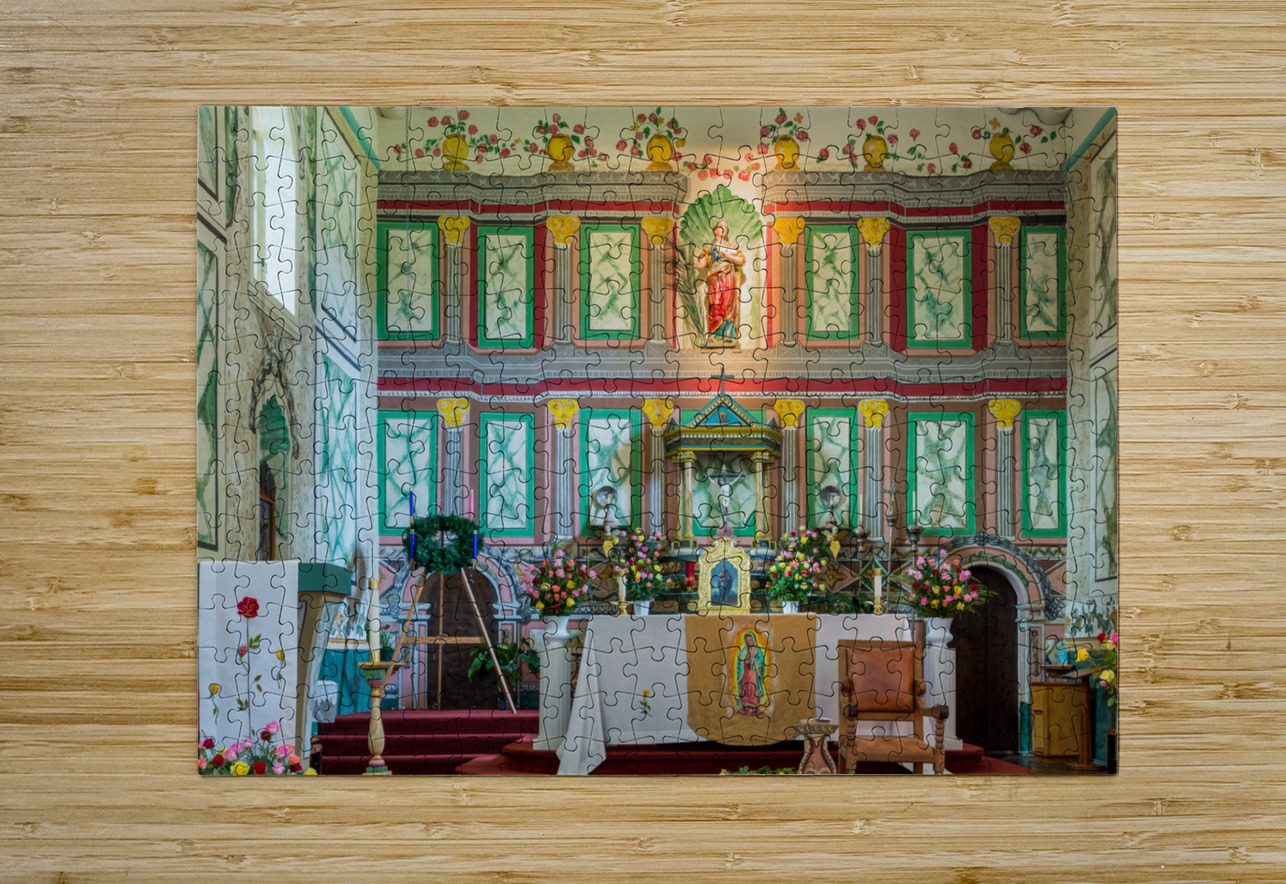 Detail of altar of the church at Santa Ines Mission Steve Heap Puzzle printing