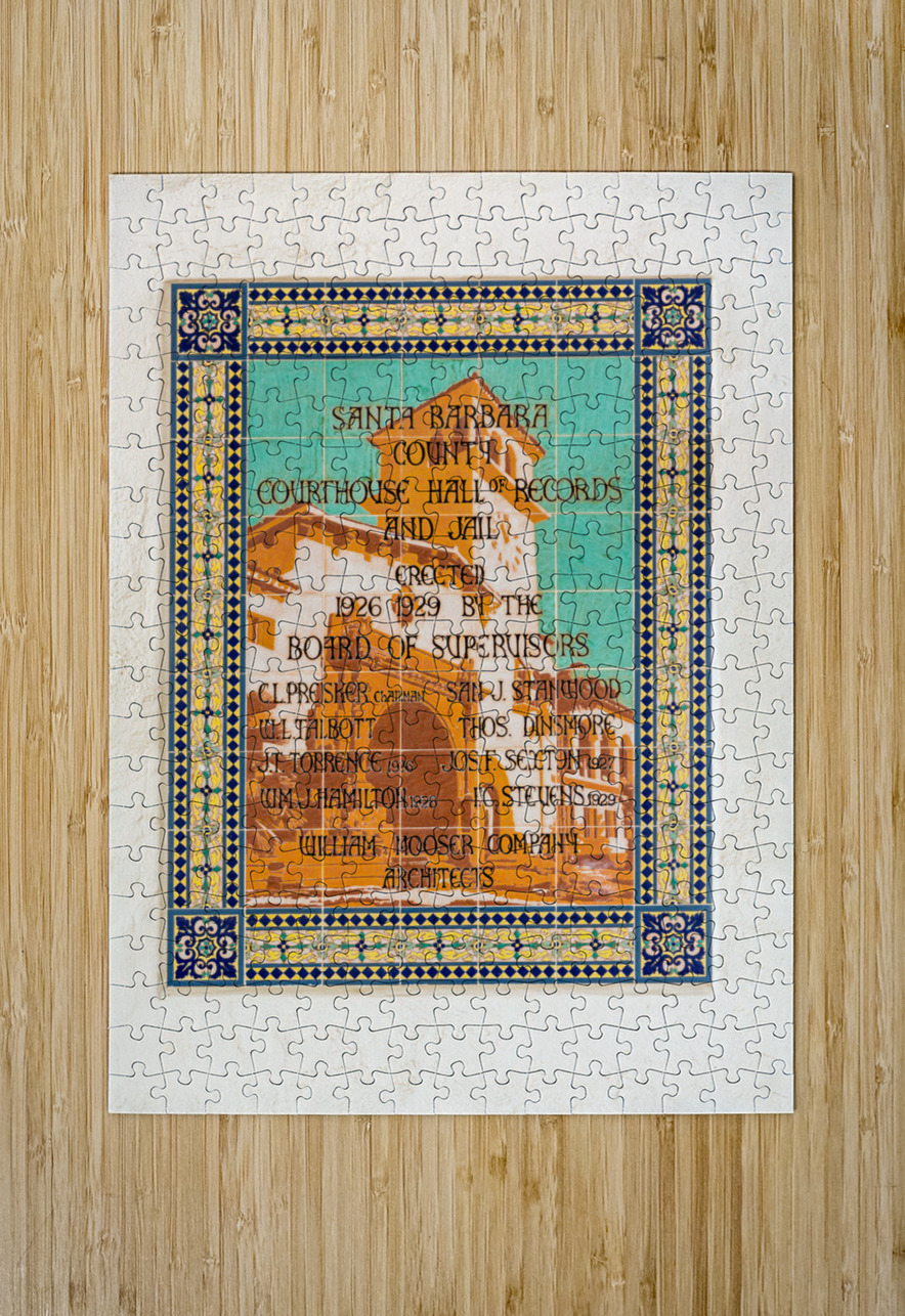Tiling celebrating building of Courthouse Steve Heap Puzzle printing