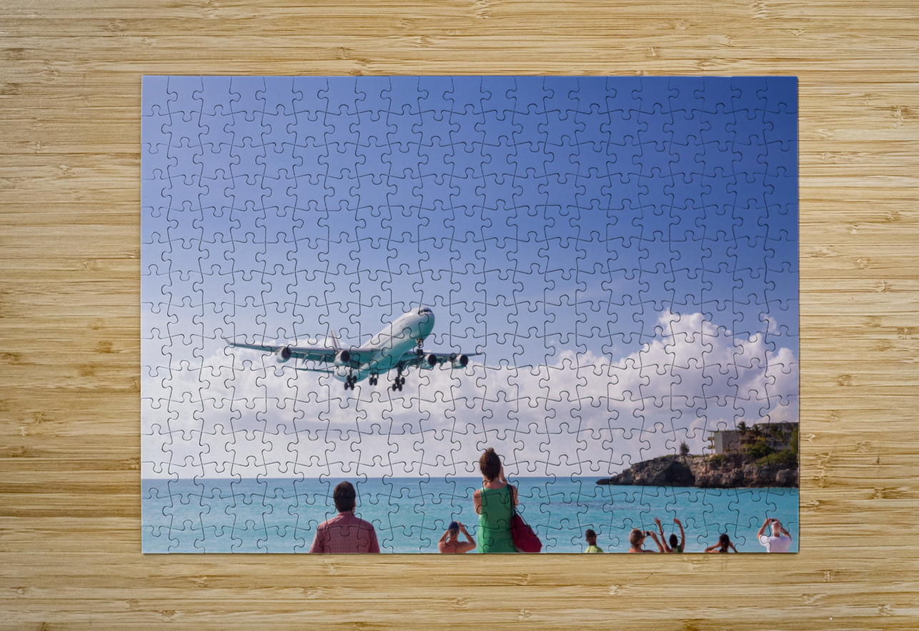 Airplane lands at Princess Juliana airport Steve Heap Puzzle printing