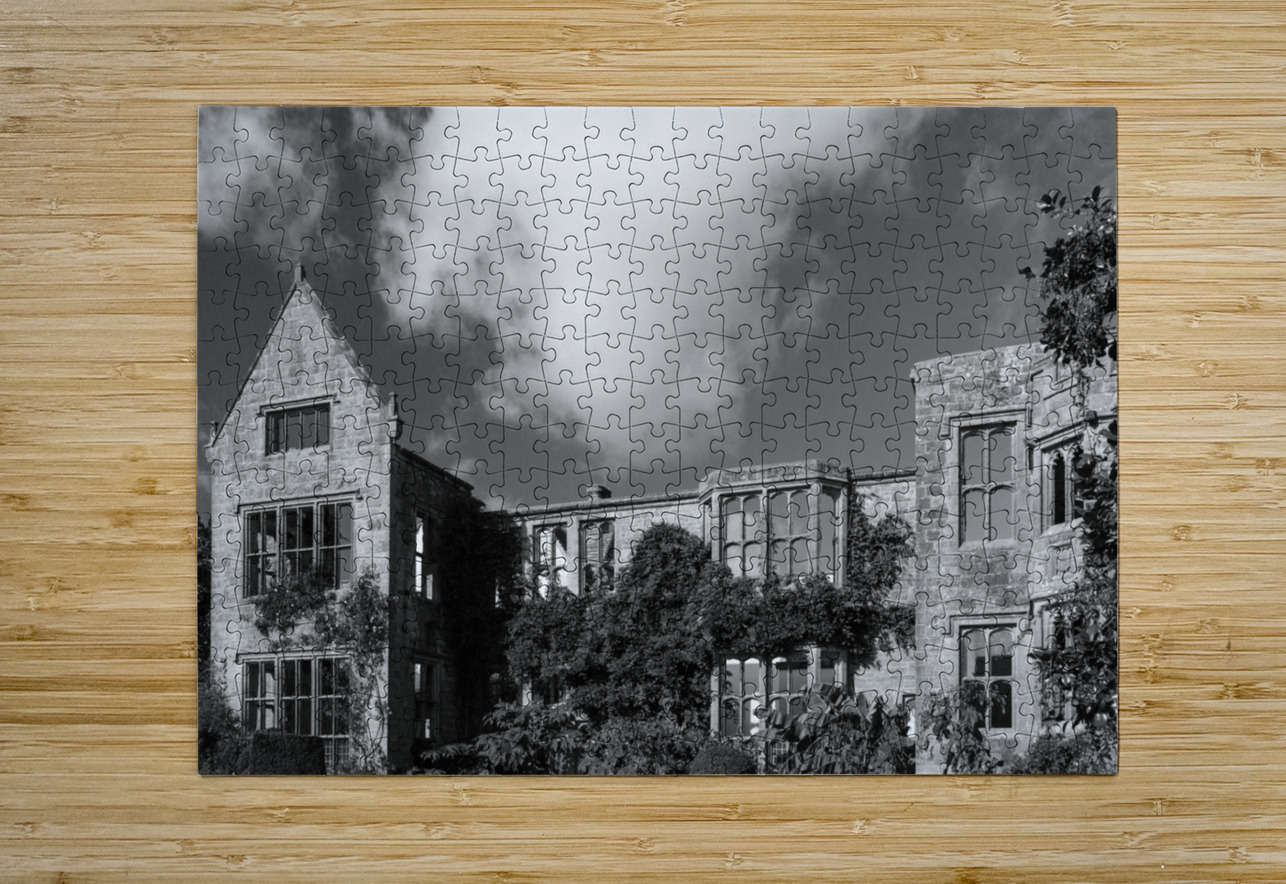 Abandoned historic British building in monochrome Steve Heap Puzzle printing