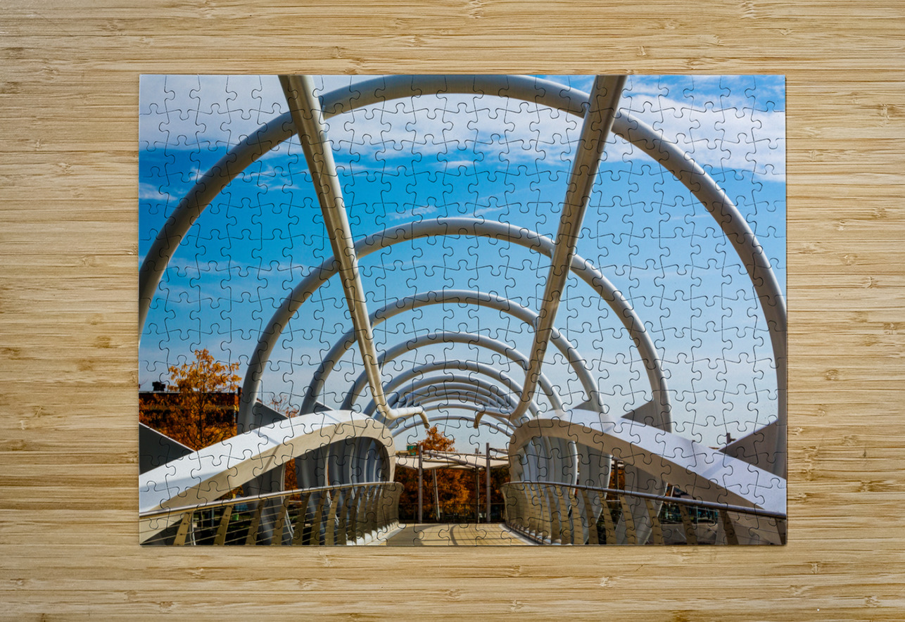 Pedestrian Bridge across canal in Yards Park Steve Heap Puzzle printing