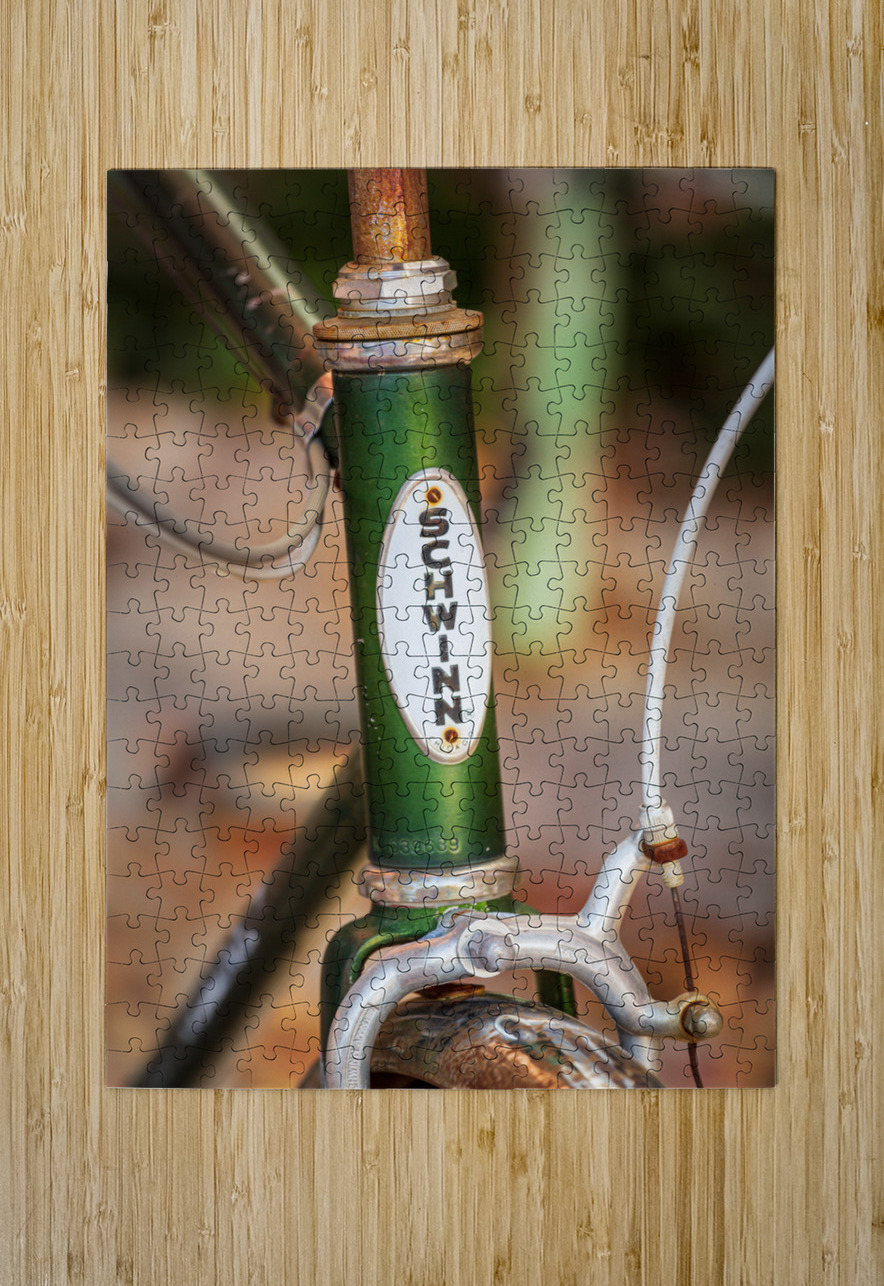 Memories of youth with Schwinn bike frame Steve Heap Puzzle printing