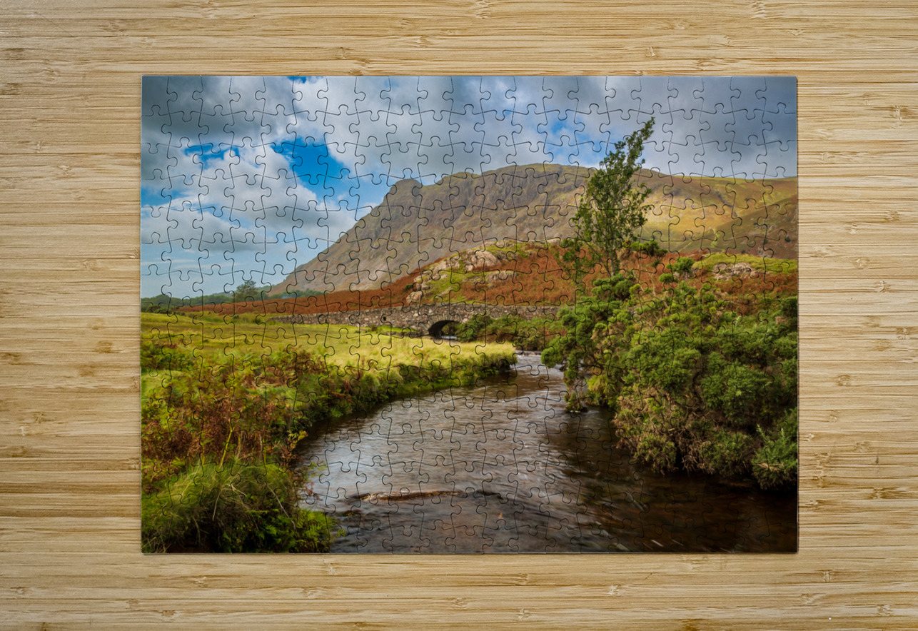 Stone bridge over river by Wastwater Steve Heap Puzzle printing