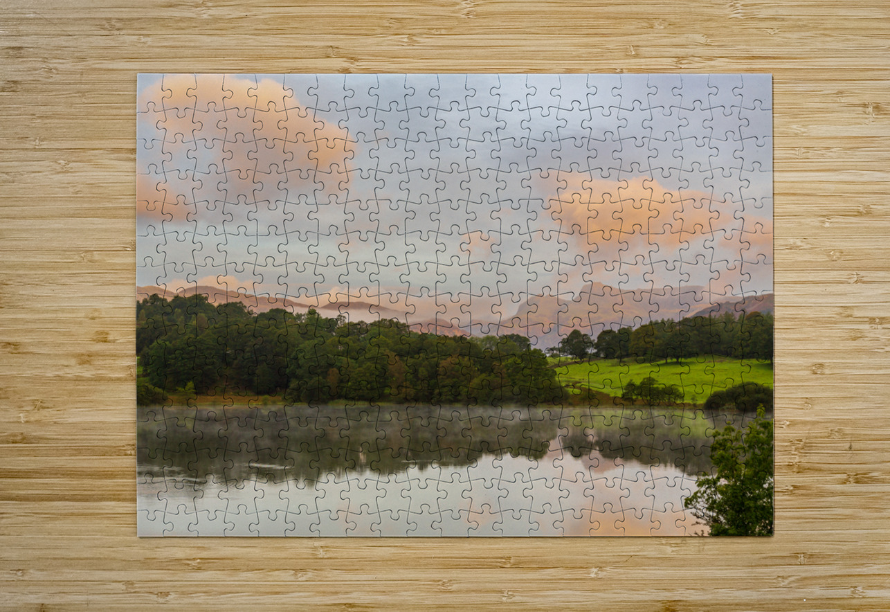 Sunrise at Loughrigg Tarn in Lake District Steve Heap Puzzle printing