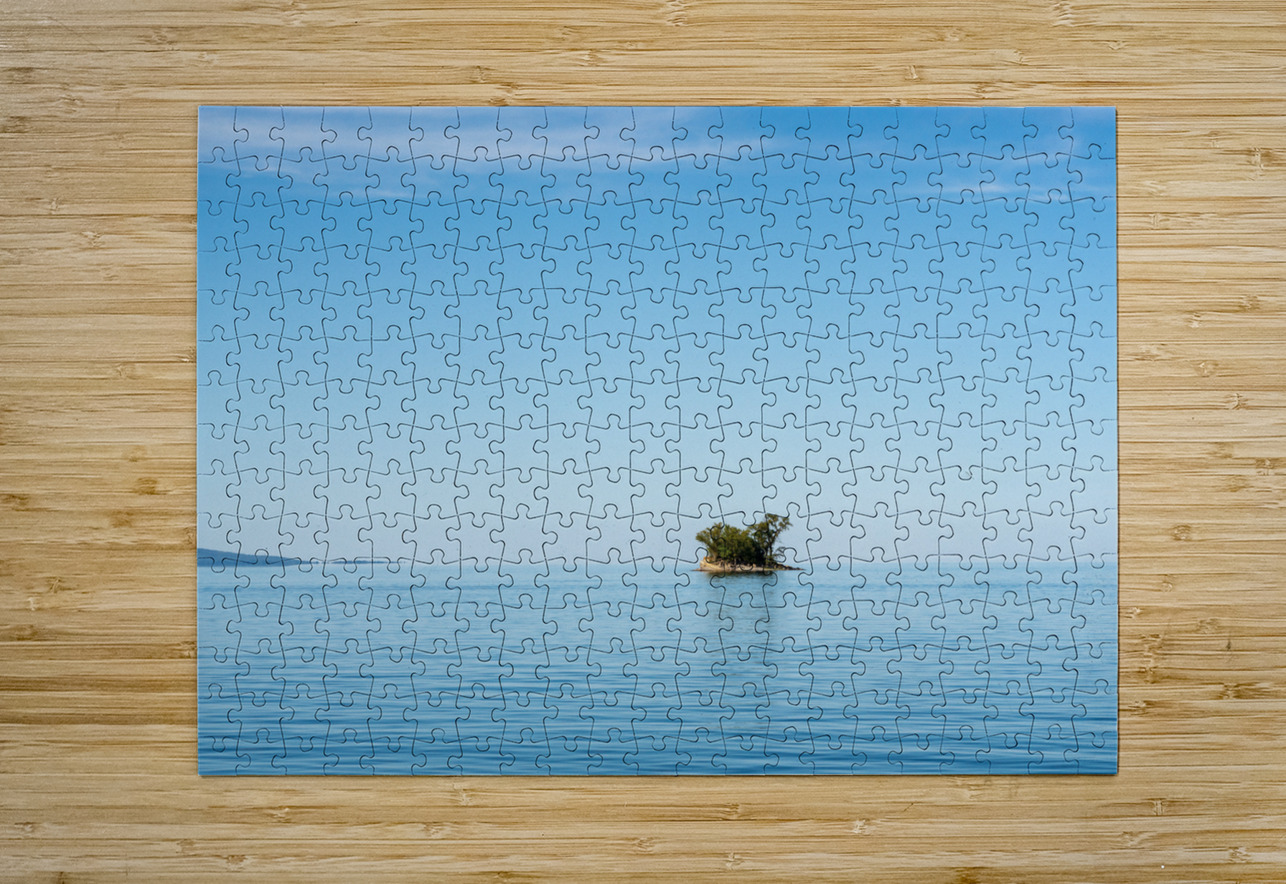 Small rocky island in Lake Champlain Steve Heap Puzzle printing