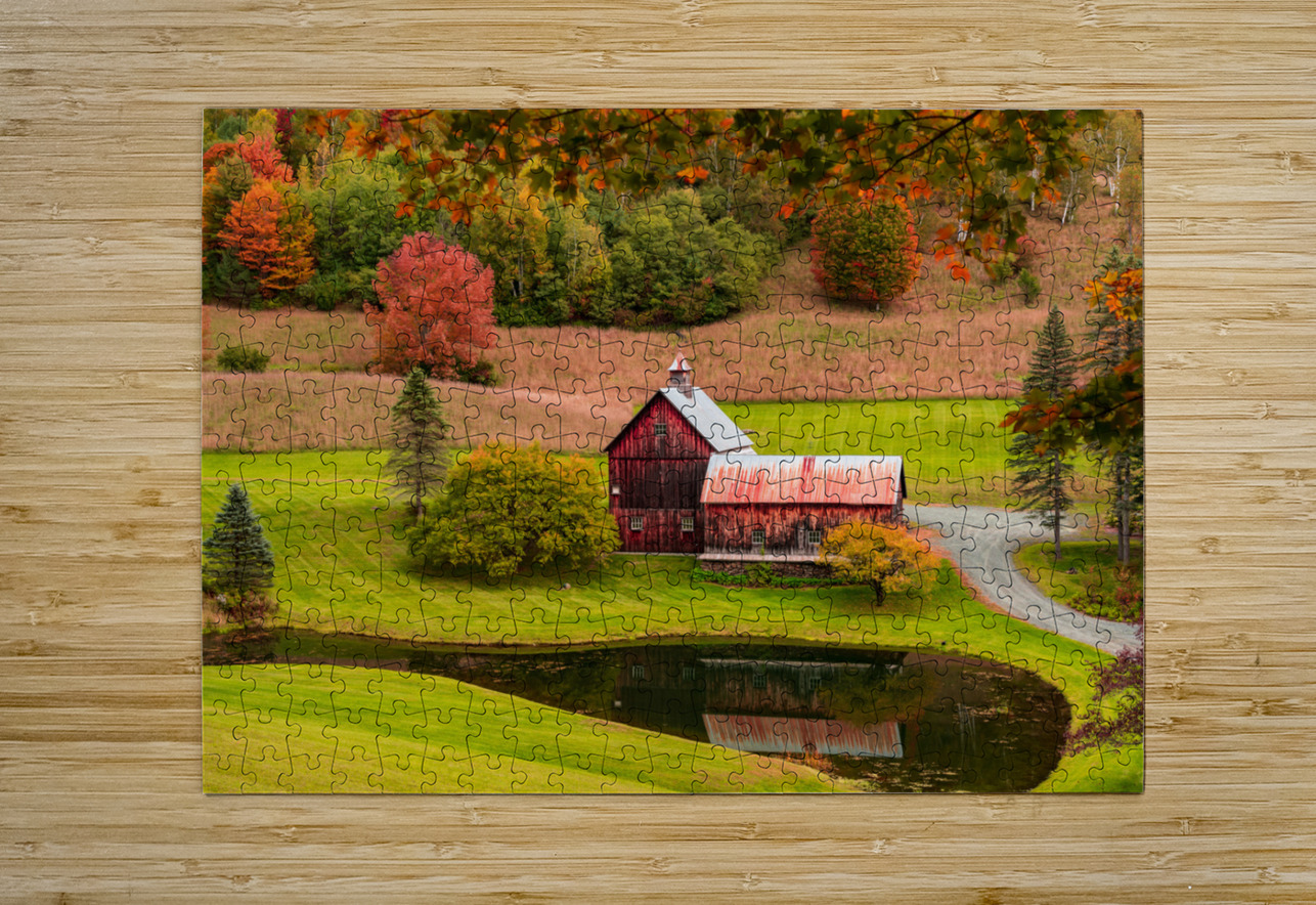 Iconic Sleepy Hollow Farm in Pomfret Vermont Steve Heap Puzzle printing