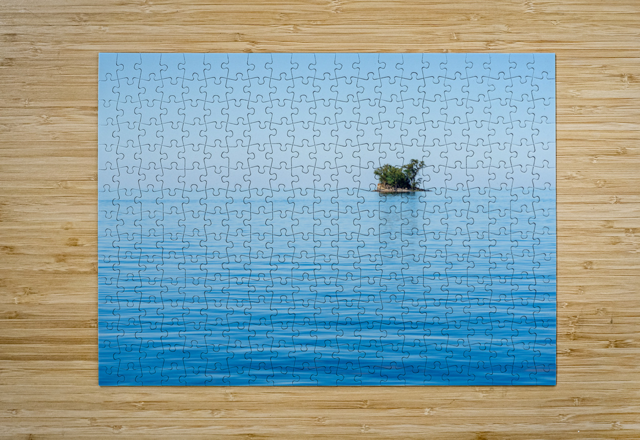 Small rocky island in Lake Champlain Steve Heap Puzzle printing