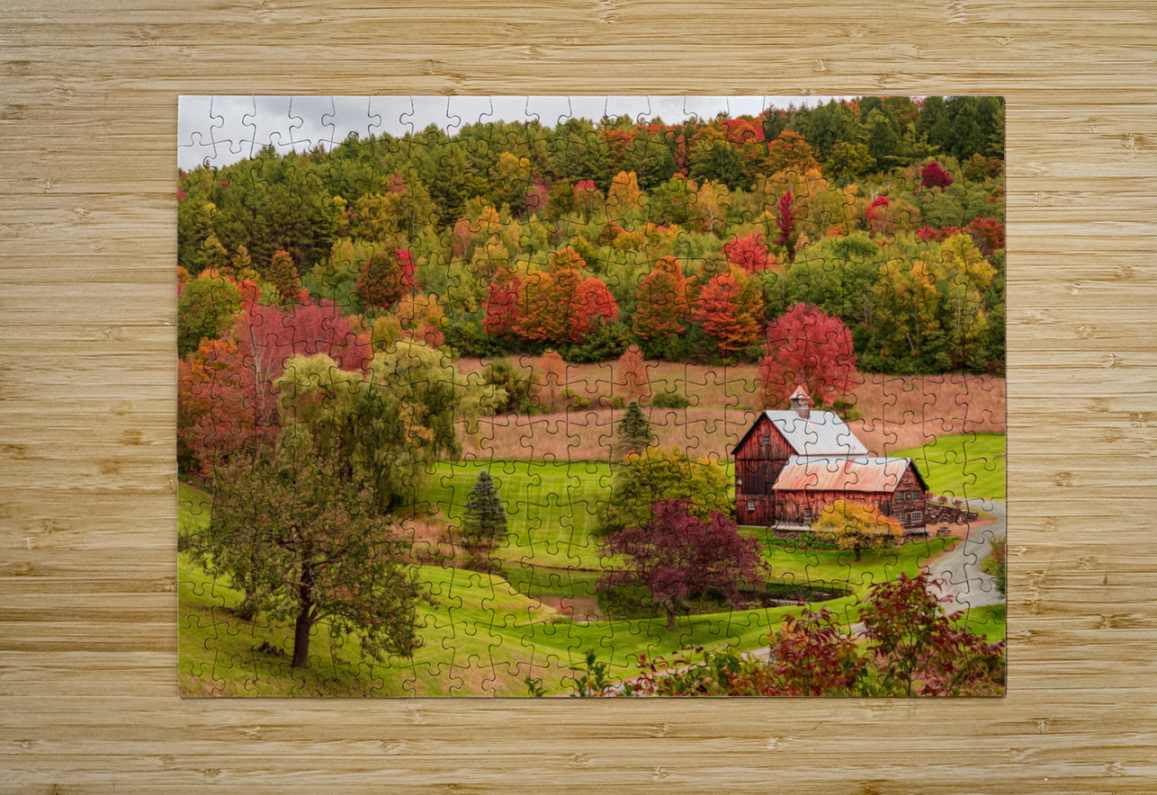 Iconic Sleepy Hollow Farm in Pomfret Vermont Steve Heap Puzzle printing