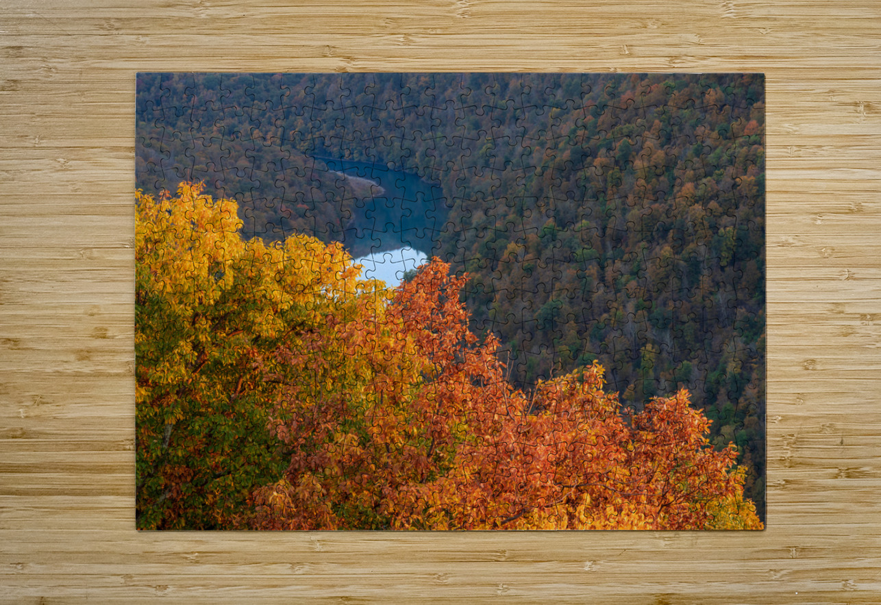 Sunset over Cheat river from Coopers Rock Steve Heap Puzzle printing