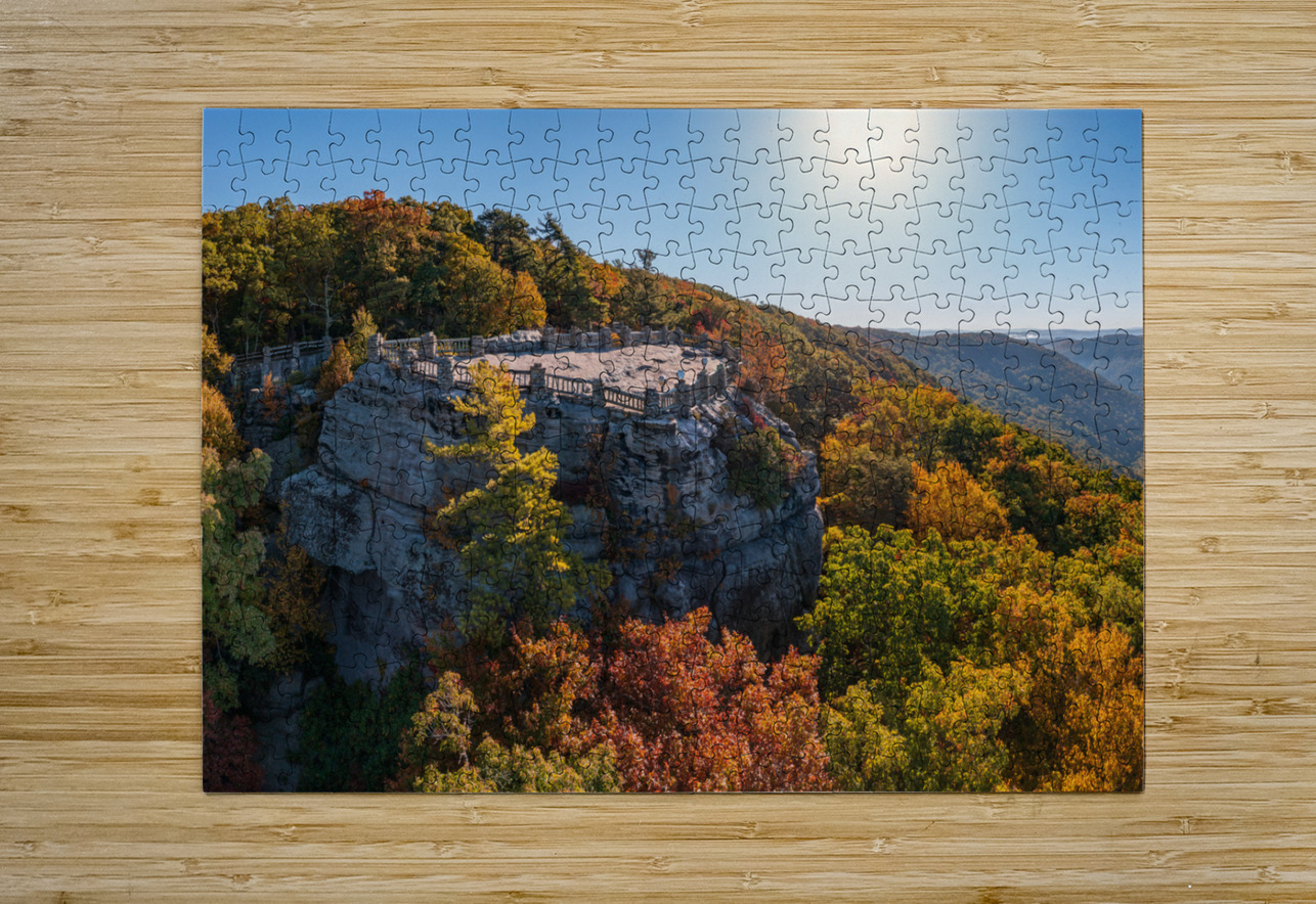 Coopers Rock panorama in West Virginia with fall colors Steve Heap Puzzle printing