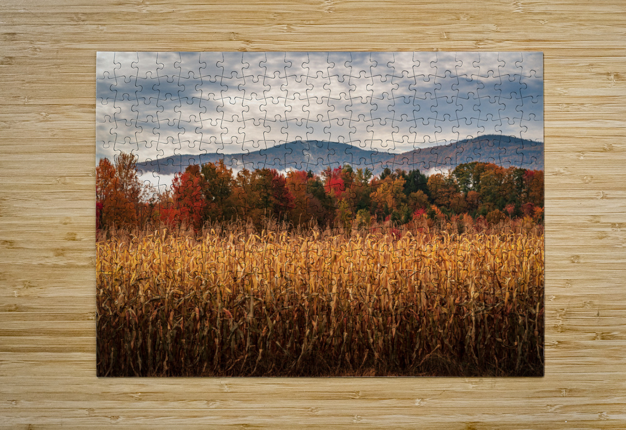 Multi-colored fall landscape in Vermont Steve Heap Puzzle printing