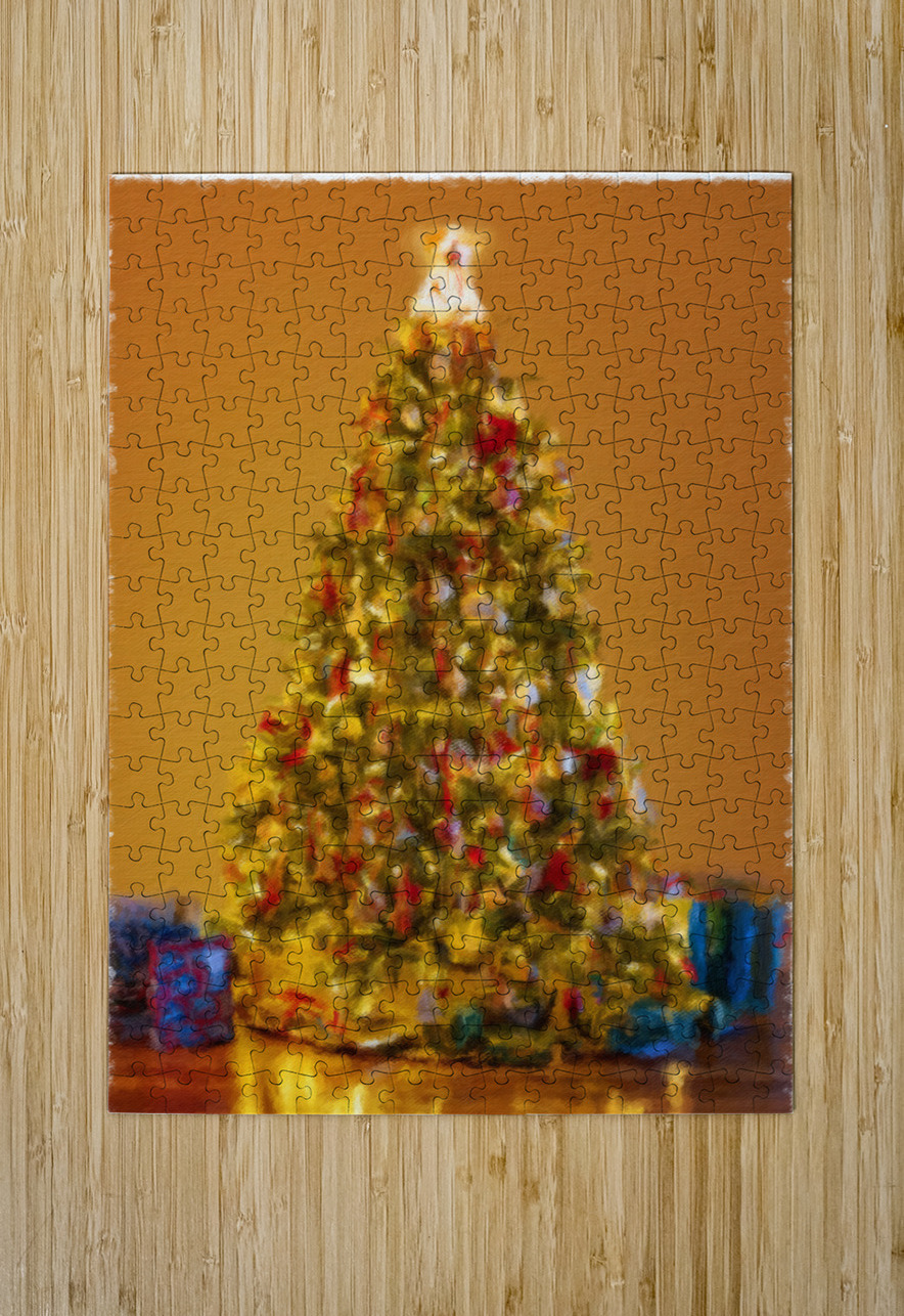 Painting of ornately decorated christmas tree Steve Heap Puzzle printing