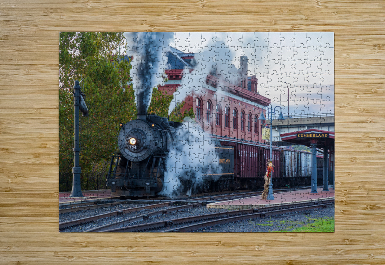 Steam train in Cumberland station Steve Heap Puzzle printing