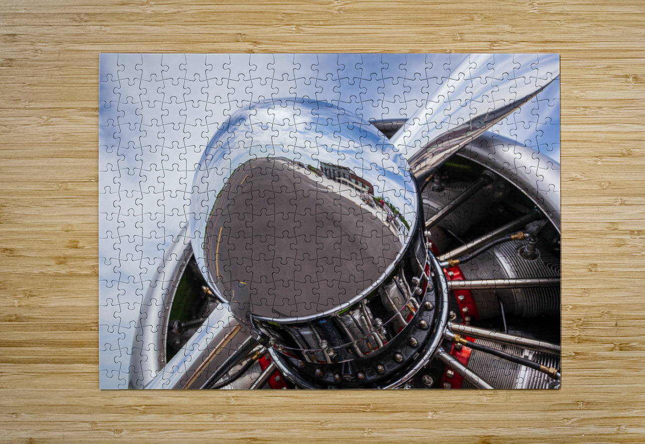 Detail reflections of American AT-6 Texan engine Steve Heap Puzzle printing