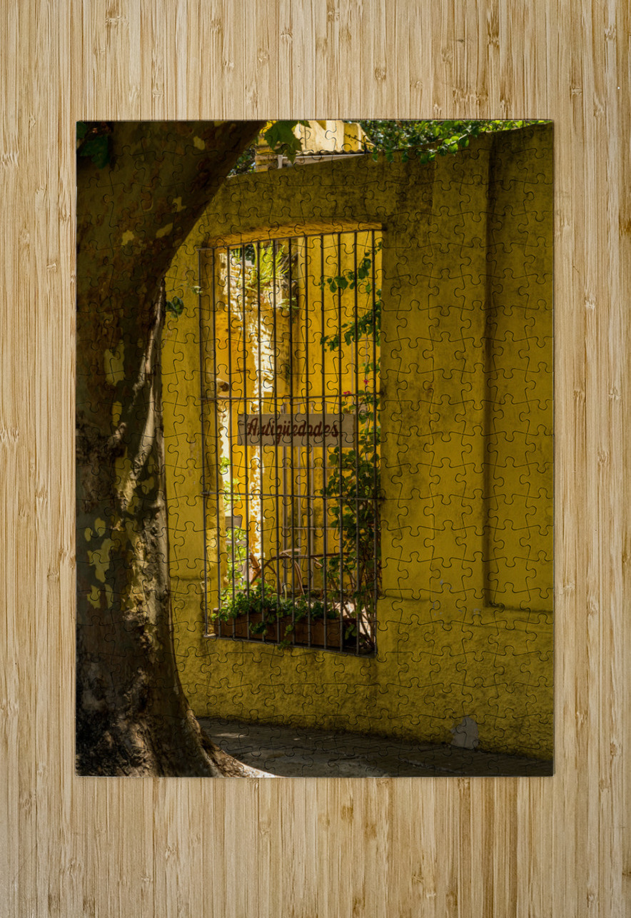 Window to courtyard of antique shop in Colonia del Sacramento Steve Heap Puzzle printing
