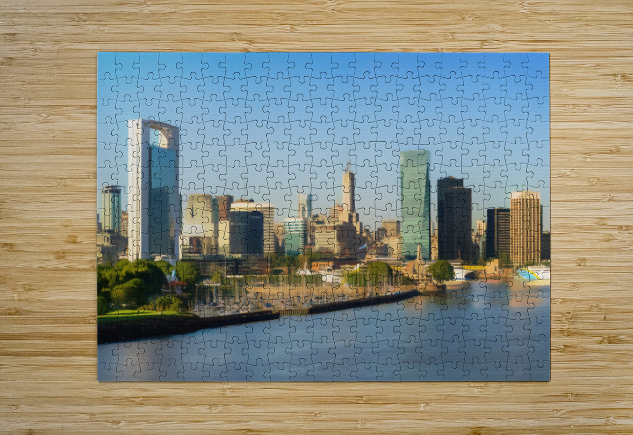 Colored pencil sketch of the city of Buenos Aires in Argentina Steve Heap Puzzle printing