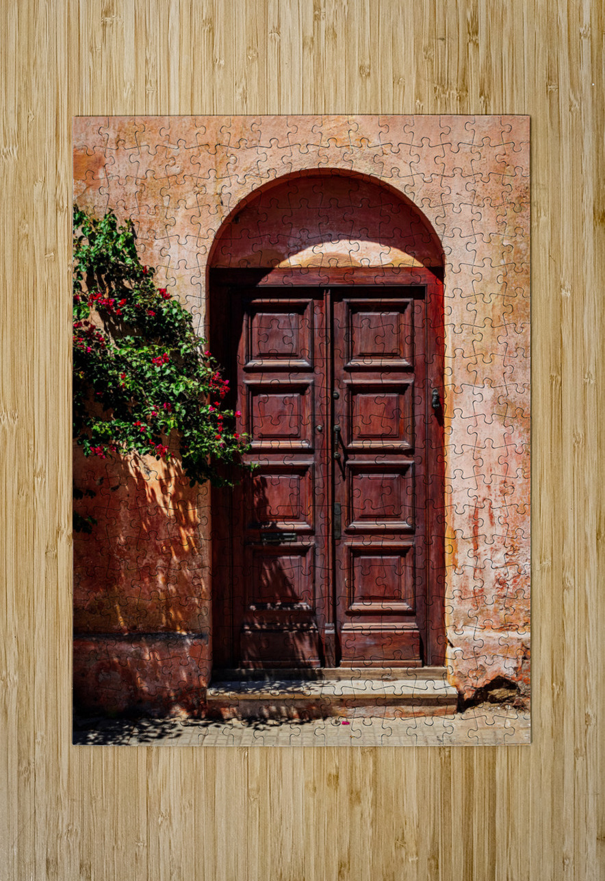 Wooden door in historical town of Colonia del Sacramento Steve Heap Puzzle printing