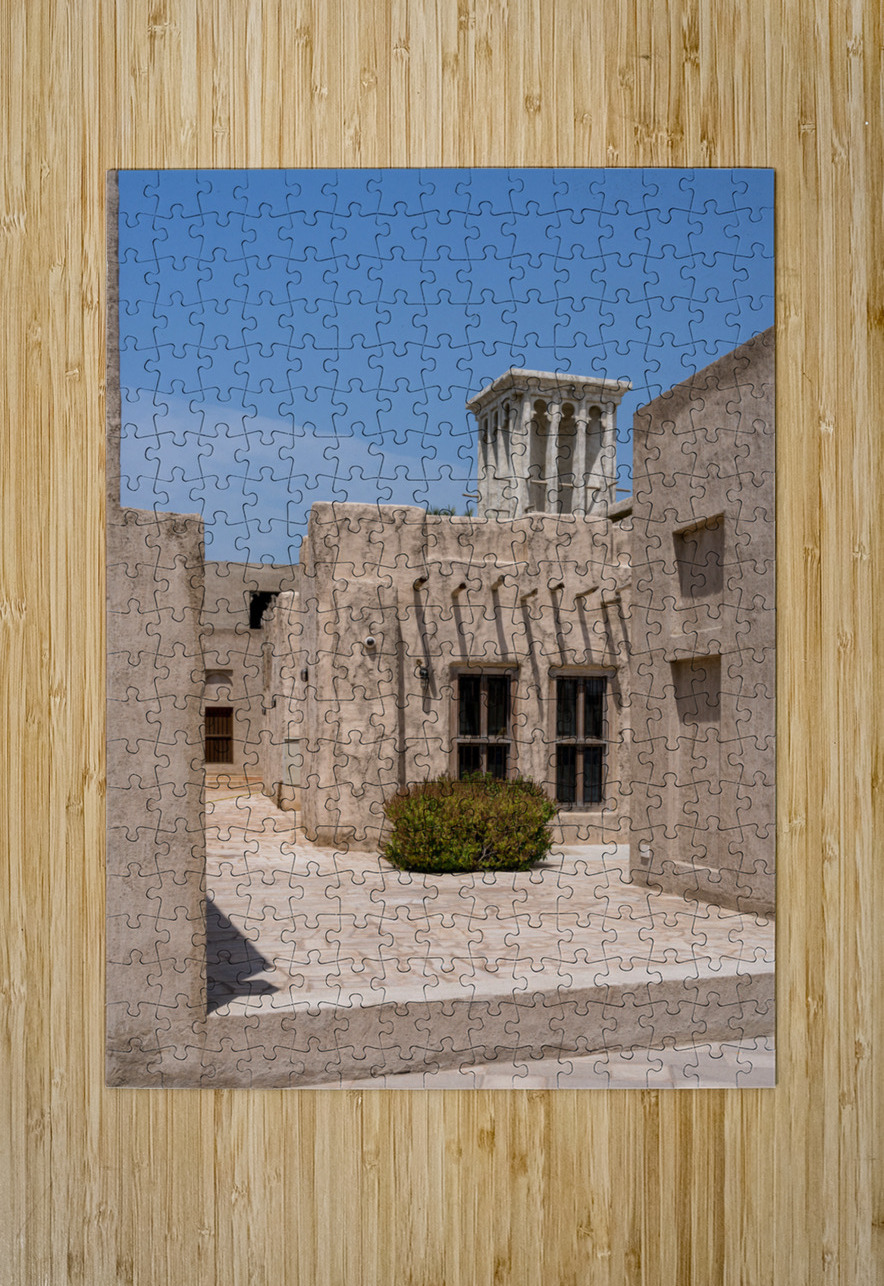 Narrow street in Al Shindagha district and museum in Dubai Steve Heap Puzzle printing