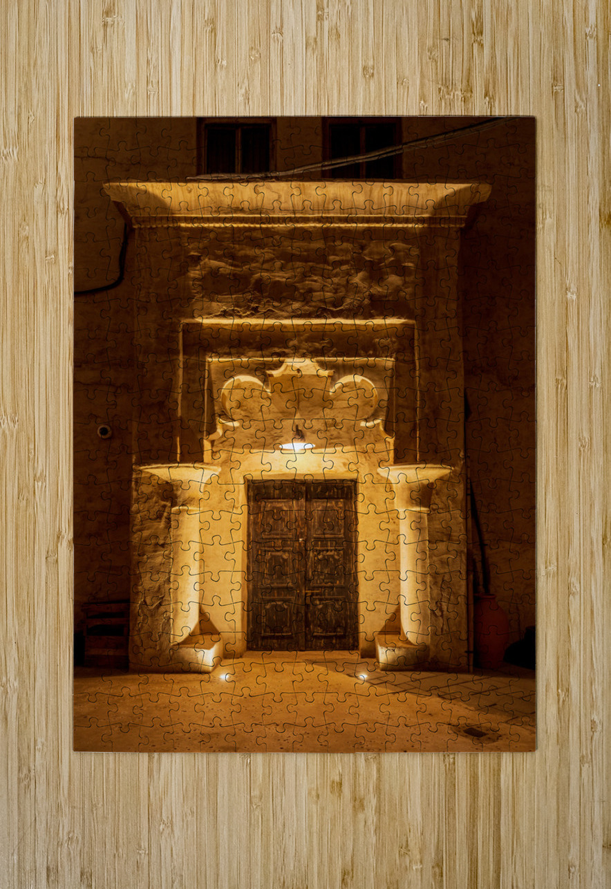 Old buildings and doorways in the Old City in Al Seef are illumi Steve Heap Puzzle printing