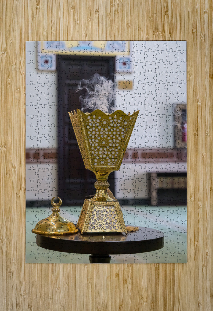 Incense burner in the Jumeirah Mosque open to visitors in Dubai Steve Heap Puzzle printing