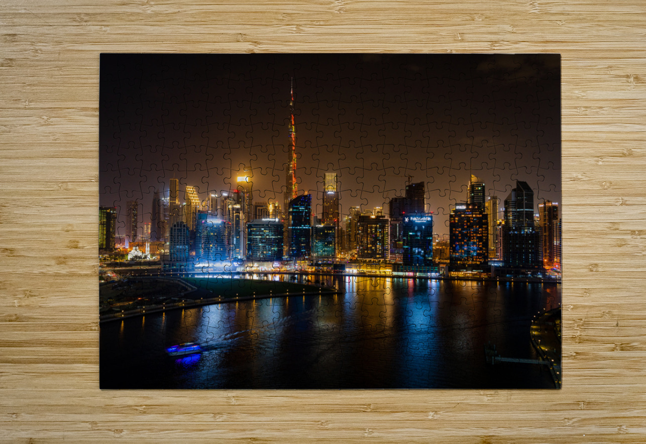 Offices and apartments of Dubai Business Bay with district behin Steve Heap Puzzle printing