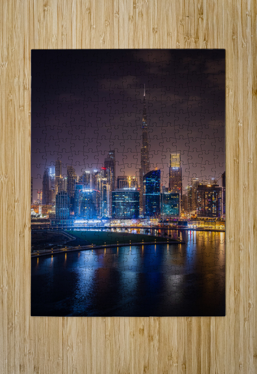 Offices and apartments of Dubai Business Bay with district behin Steve Heap Puzzle printing