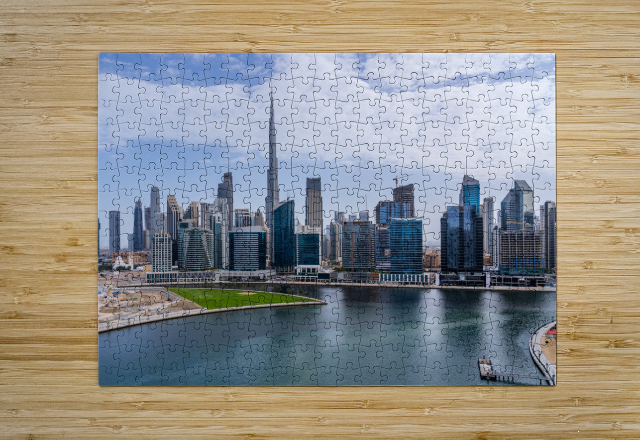 Offices and apartments of Dubai Business Bay with Downtown distr Steve Heap Puzzle printing