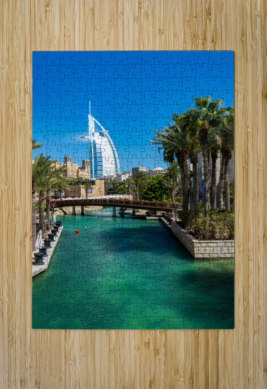Vertical format around Souk Madinat Jumeirah in Dubai Steve Heap Puzzle printing