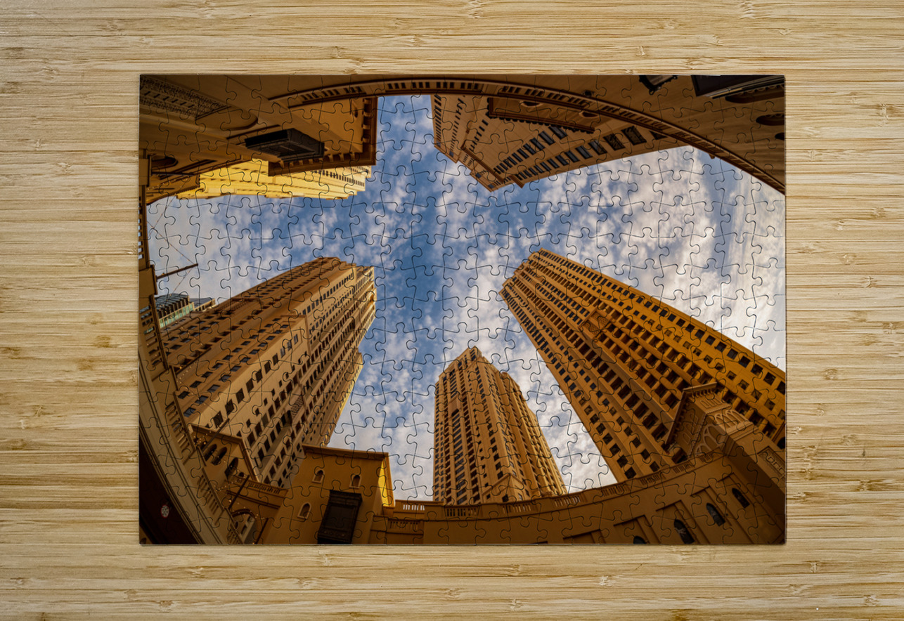 Overpowering view of hotels in JBR Beach area of Dubai Steve Heap Puzzle printing