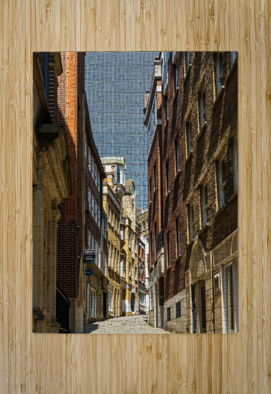 Lovat Lane in the City of London with skyscrapers filling sky Steve Heap Puzzle printing