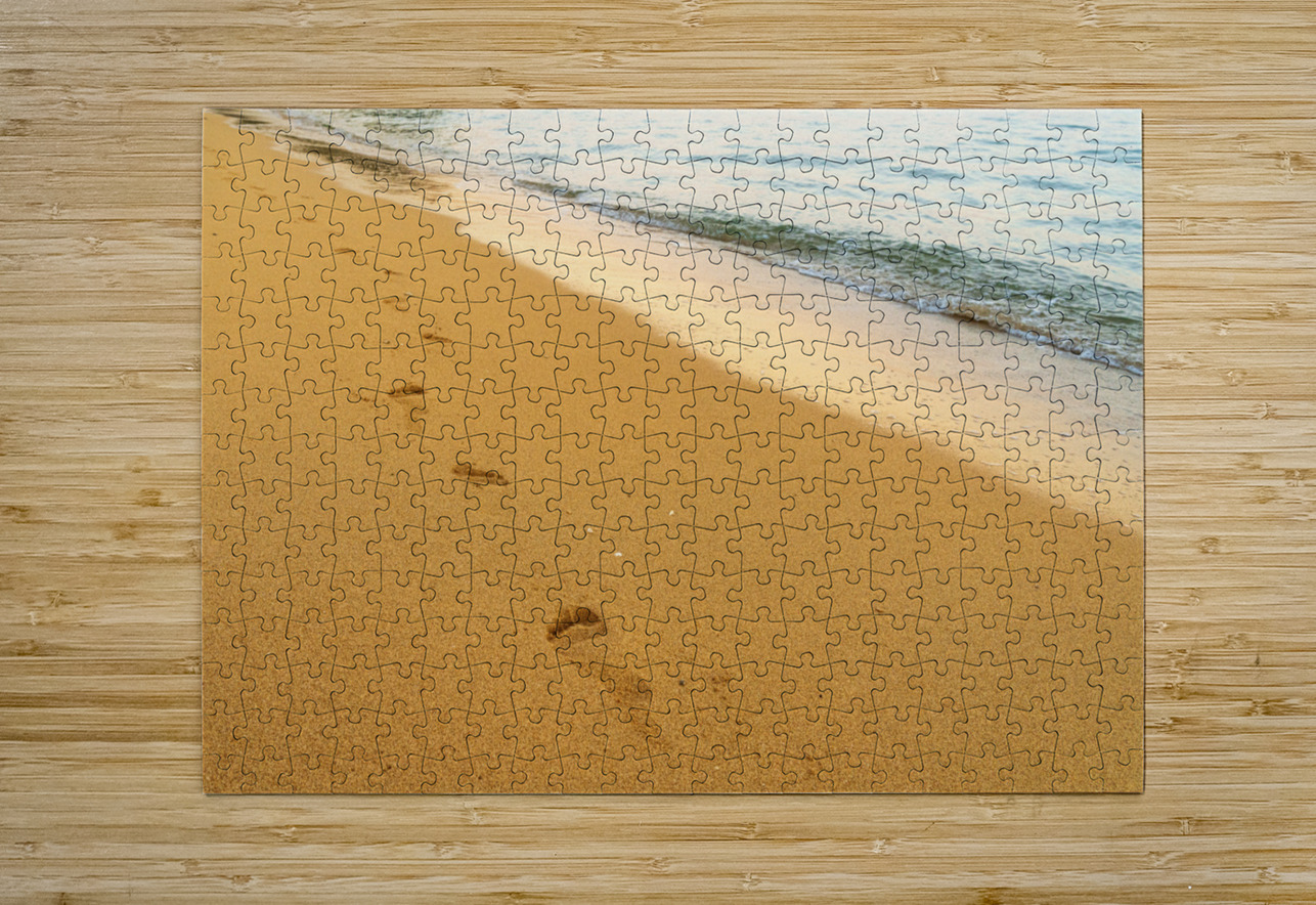 Early morning footsteps on Tunnels Beach on Kauai in Hawaii Steve Heap Puzzle printing