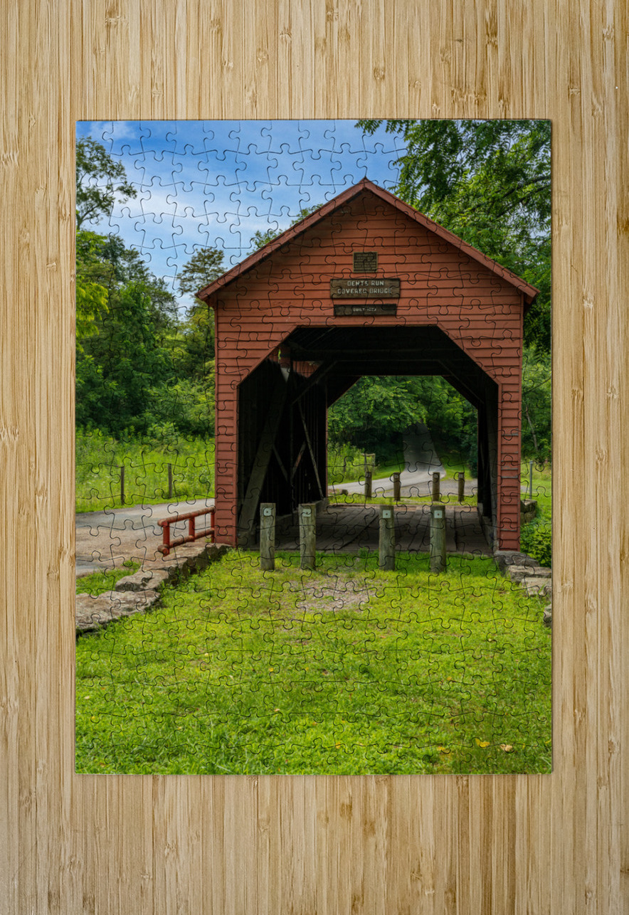 Dents Run Covered bridge near Morgantown WV Steve Heap Puzzle printing