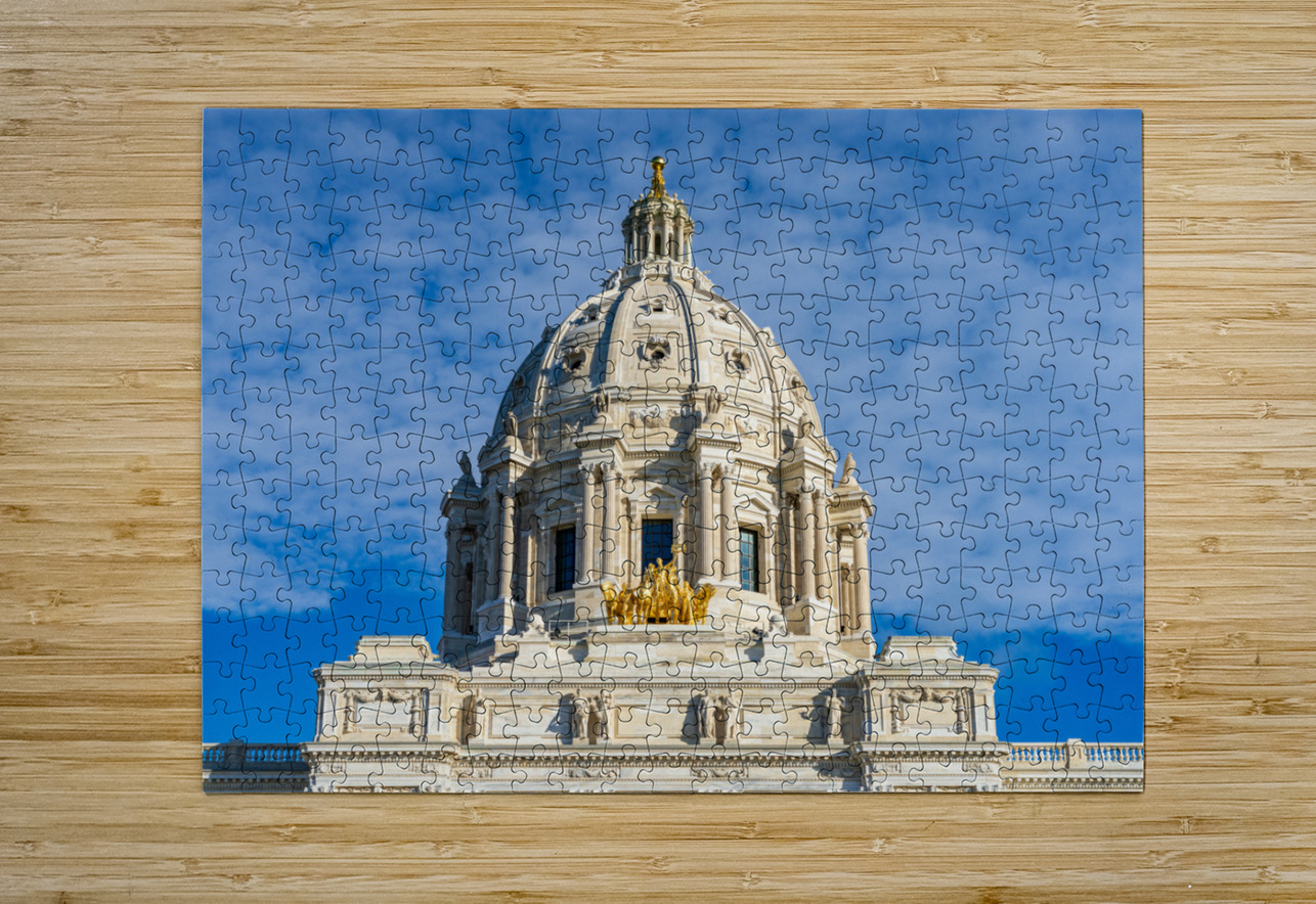 Dome and statue of the State Capitol building in St Paul Steve Heap Puzzle printing