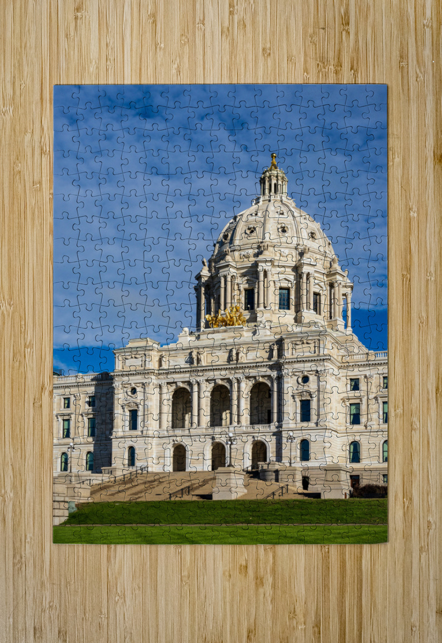 Facade of the State Capitol building in St Paul Minnesota Steve Heap Puzzle printing