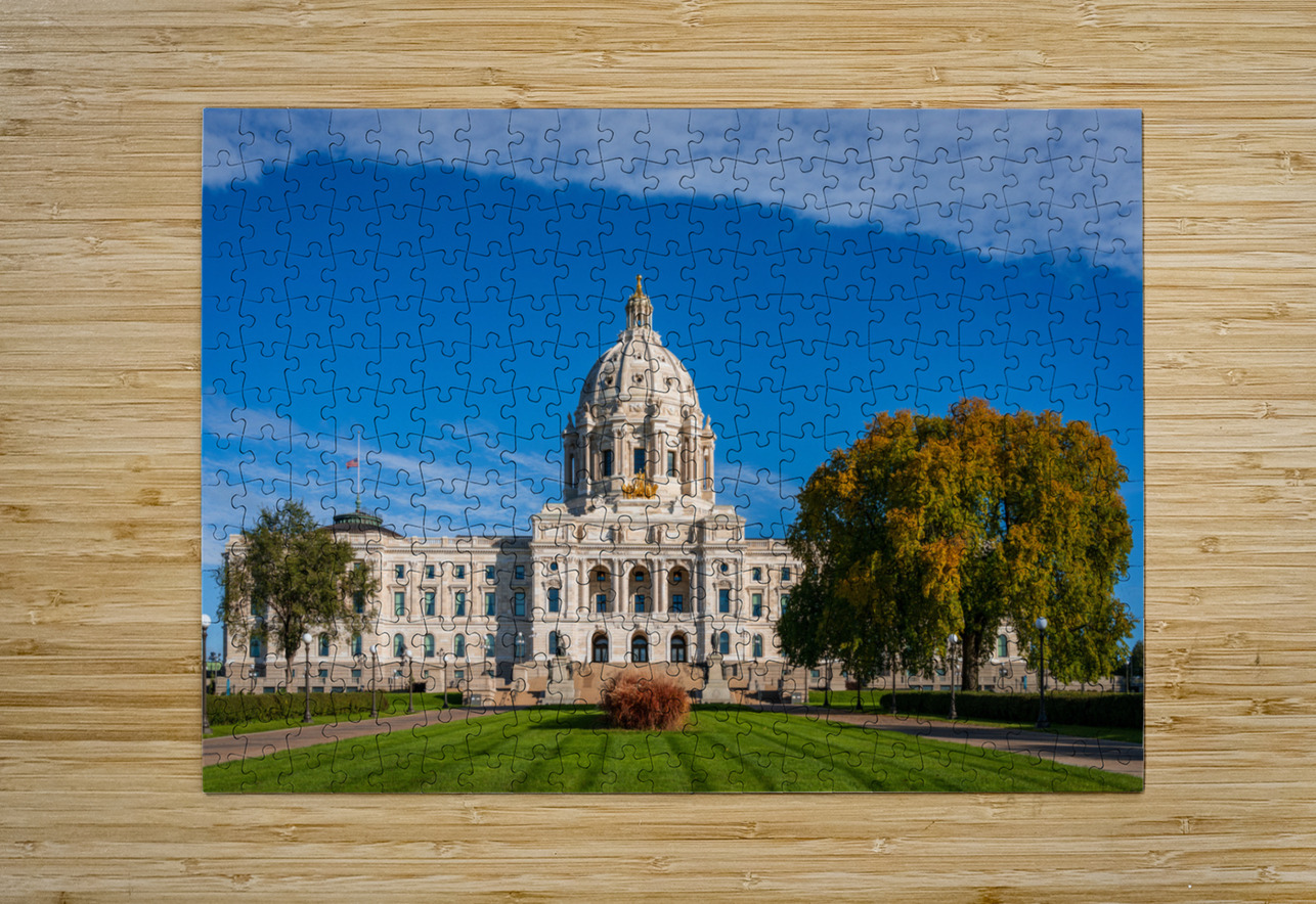 Facade of the State Capitol building in St Paul Minnesota Steve Heap Puzzle printing