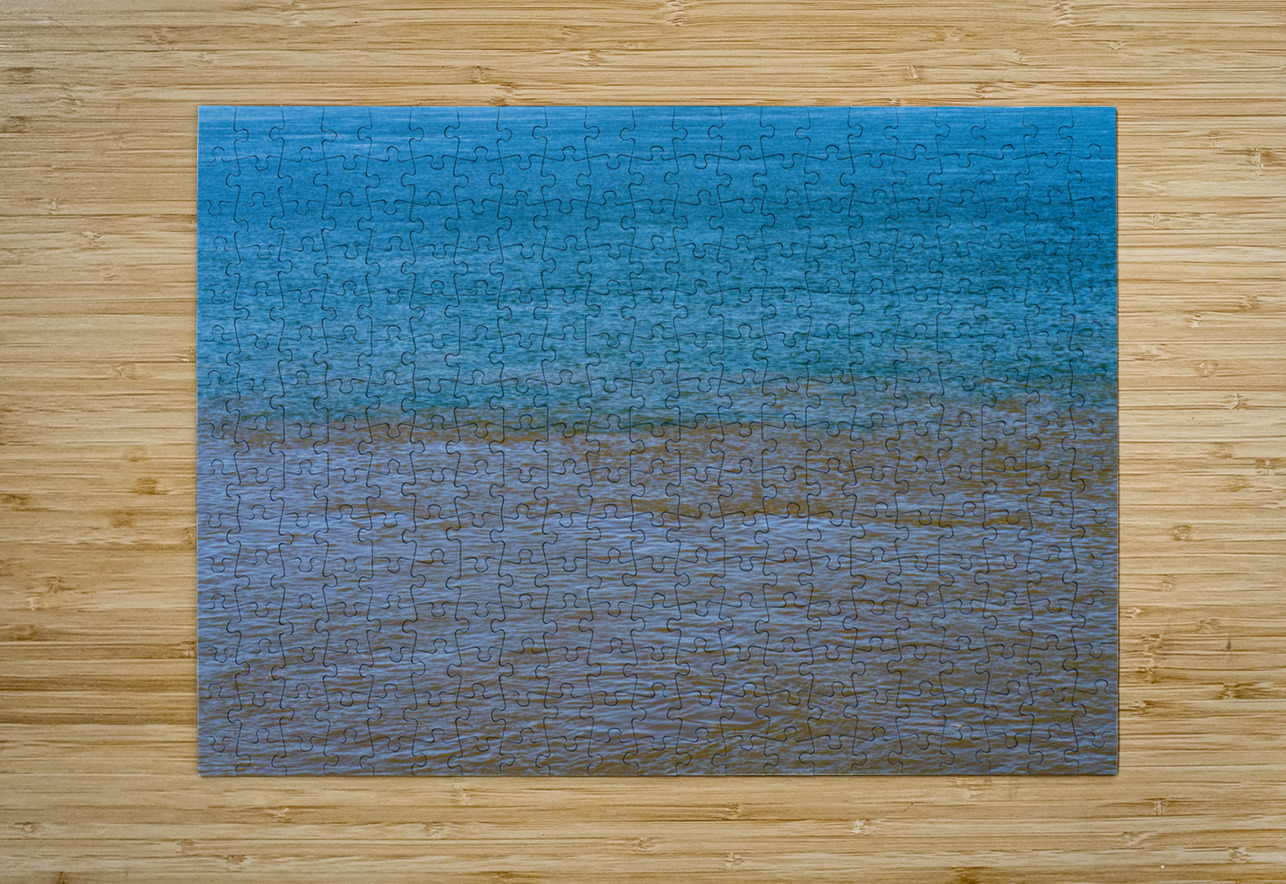 Blue clear water from Ohio river meets brown Mississippi Steve Heap Puzzle printing