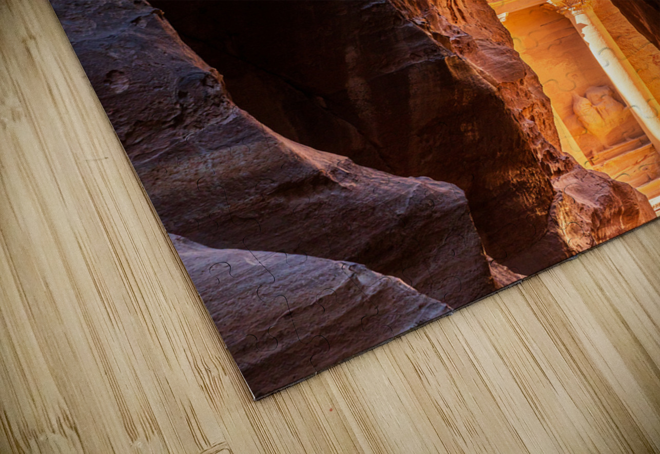 Petra Treasury building facade seen through narrow gorge Steve Heap Puzzle