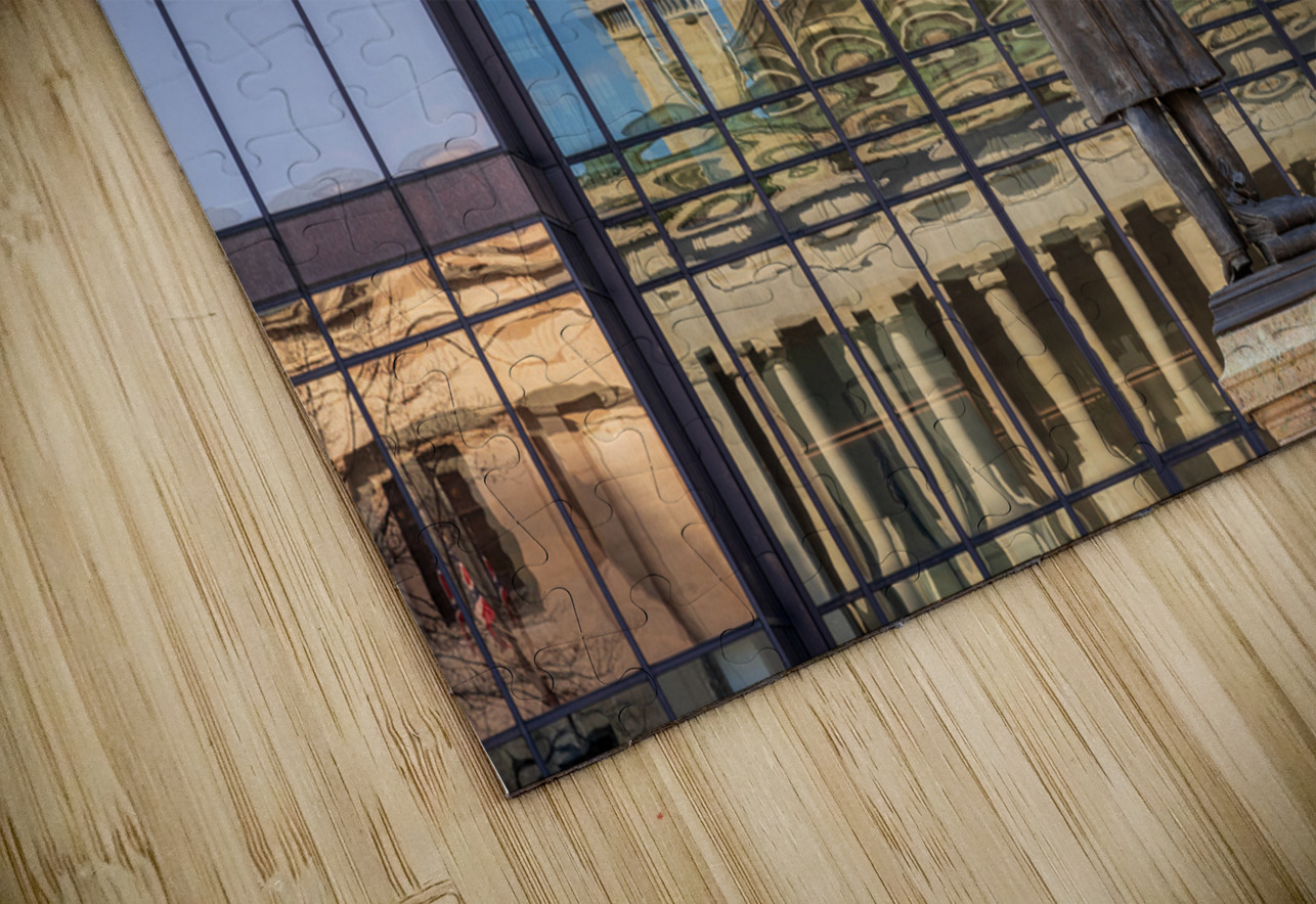 Reflection of McKinley statue and State Capitol building in Colu Steve Heap Puzzle