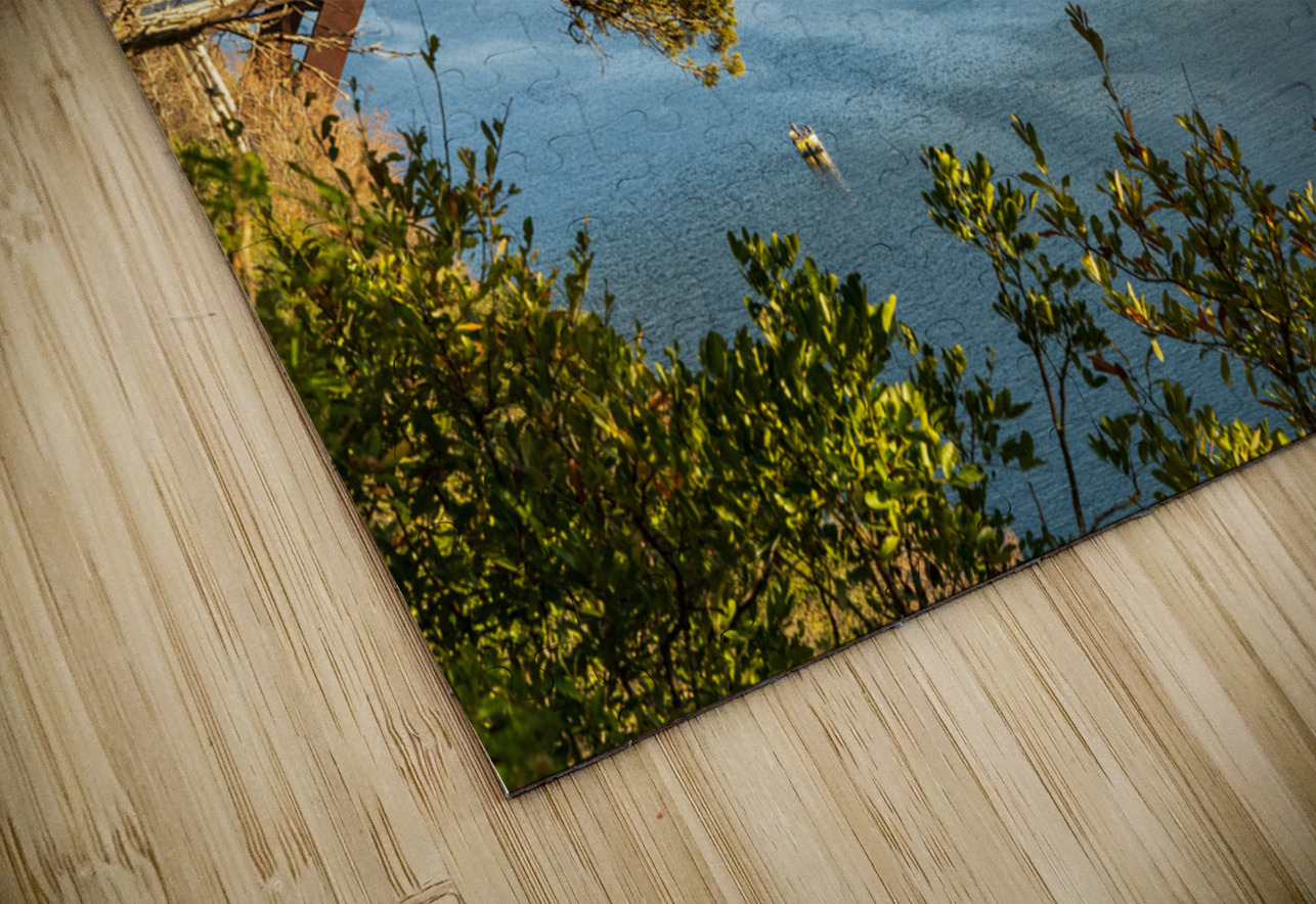 Colorado river and Pennybacker bridge from overlook in Austin Te Steve Heap Puzzle
