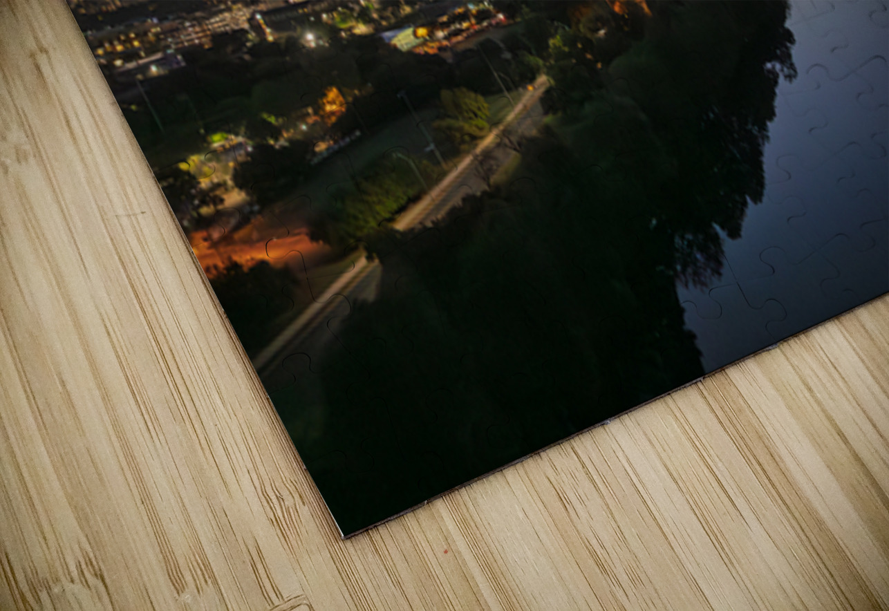Orange skies behind skyline of Austin Texas as sun starts to ris Steve Heap Puzzle