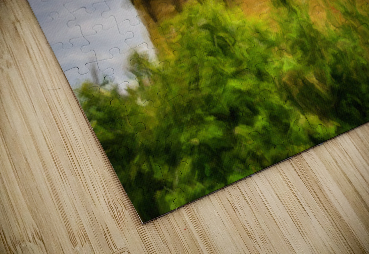 Oil painting of the 13th Century fortified manor house in Shrops Steve Heap Puzzle