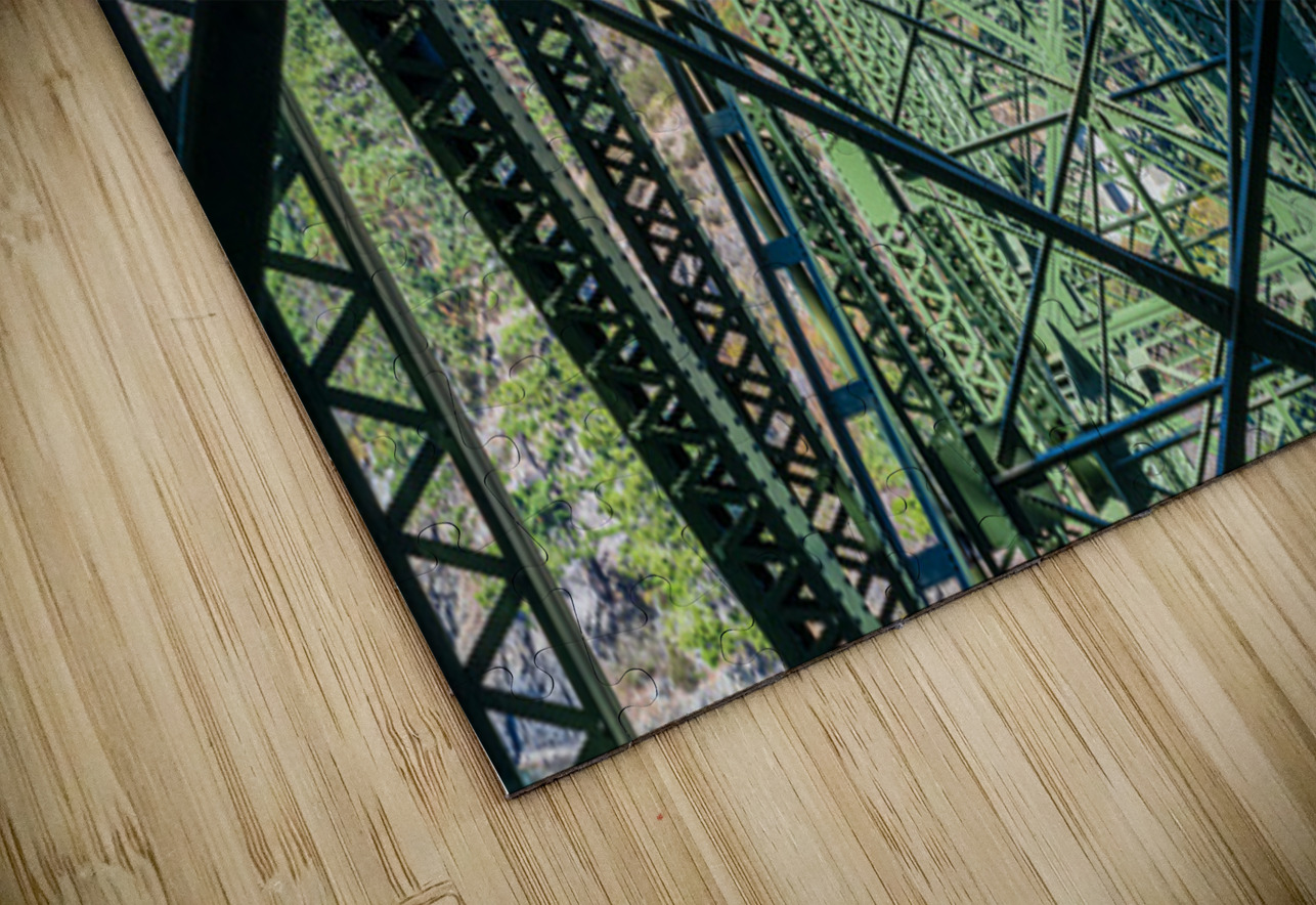 Steel structure of historic cantilevered Deception Pass bridge Steve Heap Puzzle