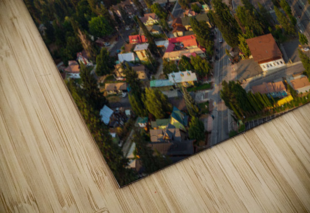 Aerial view of Leavenworth the Bavarian Alpine village in Casca Steve Heap Puzzle