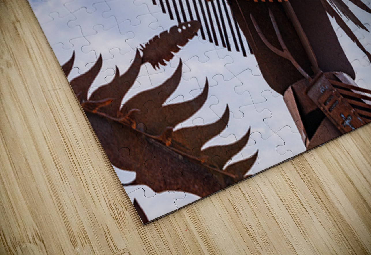 The Salmon Chief metal sculpture in Entiat City Park Washington  Steve Heap Puzzle