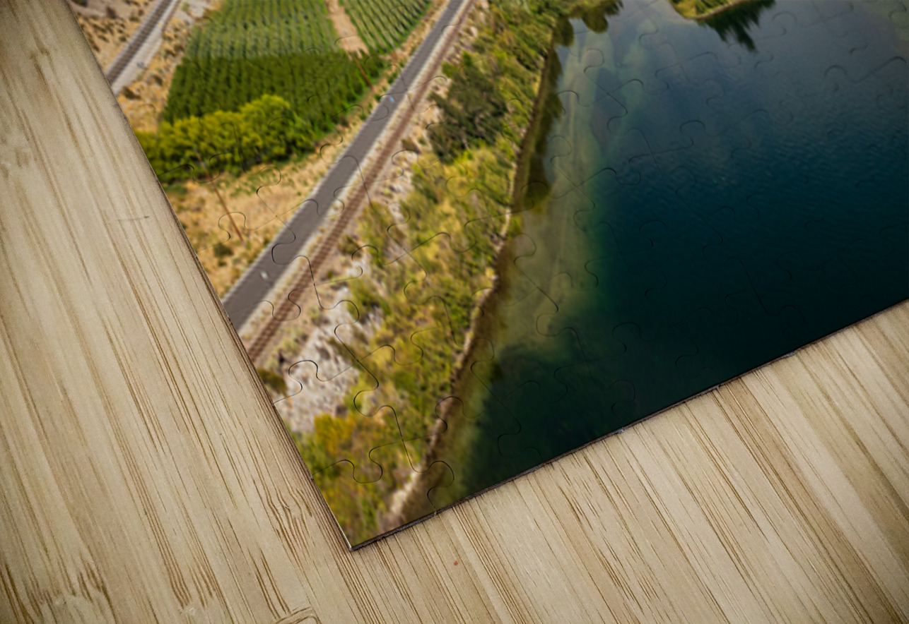 Aerial view of Columbia River by Maplecreek and Orondo in Washin Steve Heap Puzzle